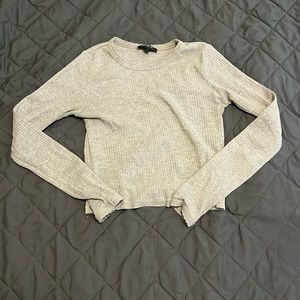 Top shop ribbed grey top